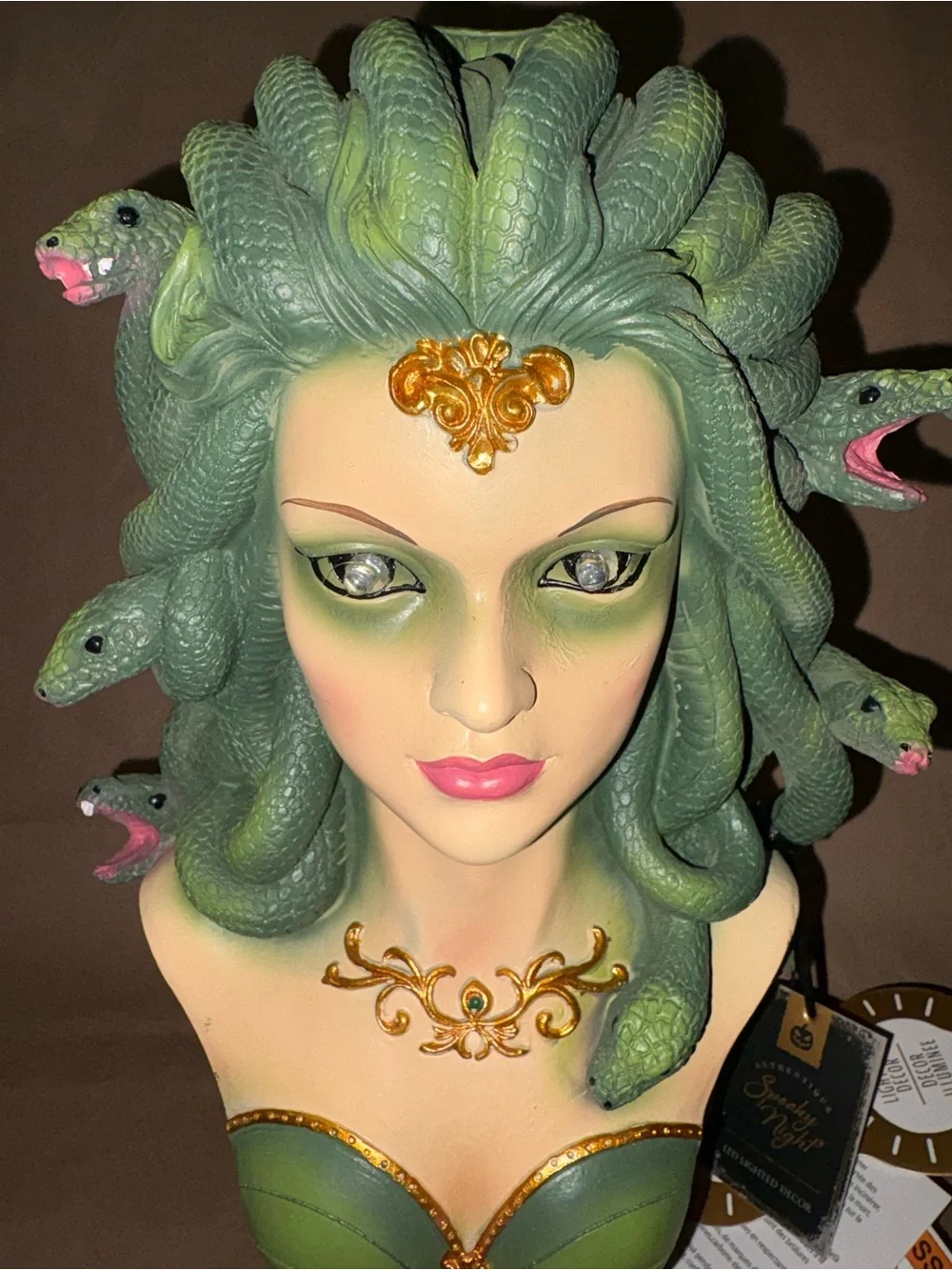 Halloween Medusa Bust Green New Viral